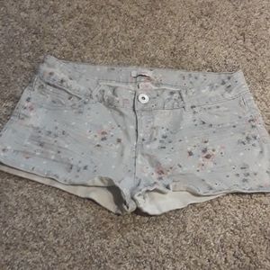 Candie's Floral Print Denin Shorts